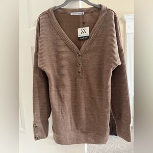 Michelle Mae Chocolate Knit Top